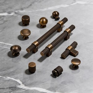 Aged Brass Knurled Cabinet Pulls,Antique Gold Kitchen Hardware,Wardrobe Handle,Kitchen Cabinet Handles AndDoorPulls,BrassDrawerPullsAndKnobs