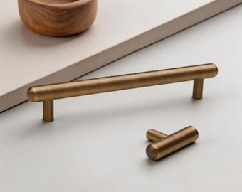 Modern Minimalist Style Brass Cabinet Handles,Solid Brass Kitchen Cupboard Handles,Wardrobe Handles，Drawer Pulls,Dressing table handle