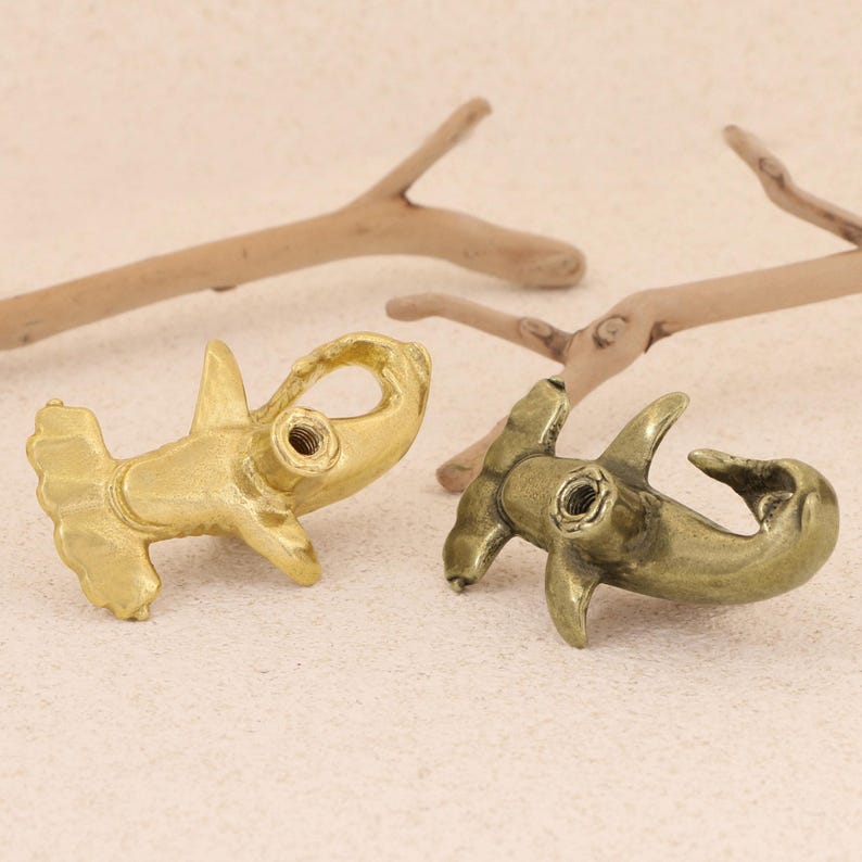 Great White Shark Solid Brass Knobs,Fish Dresser Solid Brass Knobs,Drawer Knobs/Wardrobe Pulls/offices Knobs/Kitchen Handles/Door Pulls image 4