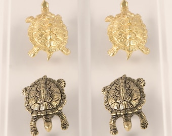 Bronze Solid Brass Turtle knob Brass Handles knob pulls brass drawer knobs Dresser pulls door Knobs Cabinet Pulls Handles Cabinet Hardware