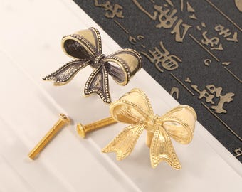 Boutons de tiroir en laiton massif en forme d'arc / Poignées de commode / Décoration intérieure / Boutons de tiroir en forme d'animal / Quincaillerie pour meubles / Poignées de placard, Bouton unique