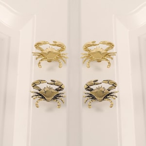 Brass Crab knobs and Pulls/Bronze Animal Cabinet Pulls/Drawer Knobs/Wardrobe Pulls/offices Knobs/Kitchen Handles/Door Pulls