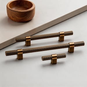 Aged Brass Knurled Cabinet Pulls,Antique Gold Kitchen Hardware,Wardrobe Handle,Kitchen Cabinet Handles AndDoorPulls,BrassDrawerPullsAndKnobs