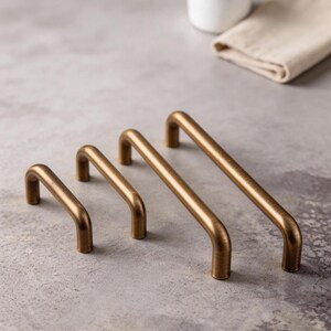U-Bar Antique Brass Brushed Pulls,Antique Brass Cabinet pulls handles,T-Bar Kitchen Pulls,Kitchen Shoe Box Drawer Knobs,Furniture Hardware