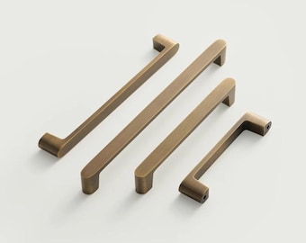 Solid Brass Bar Handles: Modern Cabinet Hardware, Furniture Pulls/Modern Gold Drawer Pulls Furniture Handles