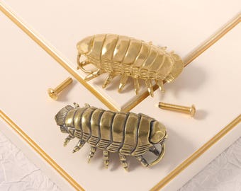 Poignée de tiroir libellule en bronze (grand format) / Décoration intérieure / Poignées de tiroir en forme d'animal / Meubles en bois massif / Poignées de porte de placard, Design unique