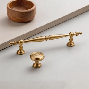 Tiradores de latón cepillado para cómodas, pomos y tiradores para puertas de baños antiguos, tiradores de cocina, tiradores para cajones de armario, herrajes para armarios