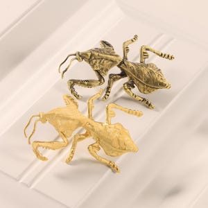 GoldMantis Drawer knobs,Mantis Dresser Solid Brass Knobs,Drawer Knobs/Wardrobe Pulls/offices Knobs/Kitchen Handles/Door Pulls