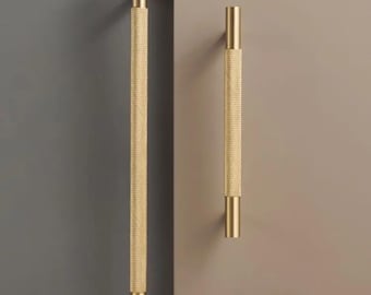 Antique Brass Knurled Cabinet Handles Pulls Solid Brass Drawer Pulls Knobs Handles, laser engraved Wardrobe Dresser Knob handle pull