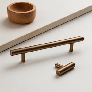 Antique Brass Kitchen Cabinet T Bar Handle,Bronze Drawer Dresser Handles Pulls,Wardrobe Door Handle,Retro Style DoorHandle,DrawerHandle