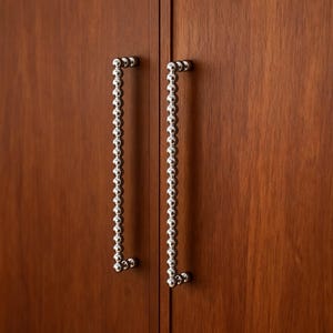 Puxador redondo prateado em latão para armário, puxador de bronze para closet, puxadores para gaveta de cozinha.