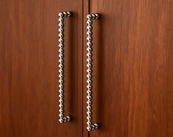 Silver Round Brass Cabinet Pull, Bronze Closet Knob, Kitchen Drawer Knobs