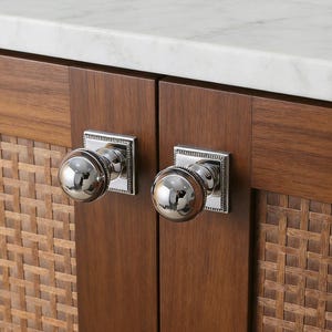 Silver Brass Cabinet Knob, Brass Drawer Handles, Modern Wardrobe Knobs