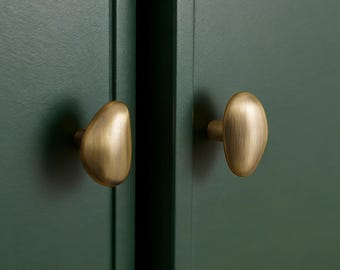 Bronze Pebble Brass Cabinet Knob, Drawer Knobs, Wardrobe Handles