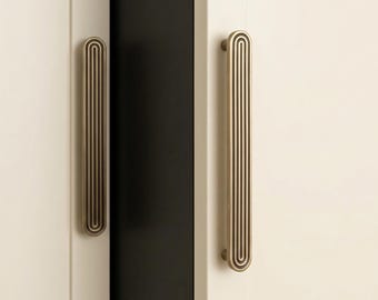 Bronze Stripe Cabinet Pull, Brass Drawer Pulls, Bronze Closet Handles