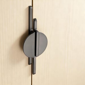 Matte Gray Semicircle Wardrobe Pull, Gold Cabinet Handle, Black Handle