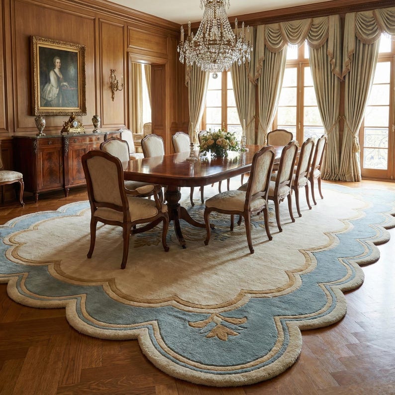 Classic Carved Design Bedroom Carpet for Luxury Home Décor , Bedroom ...