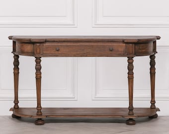 Vintage Wood Console Table with Drawer and Shelf, Entryway Table, Antique Style Sofa Table, Narrow Hallway Table, Solid Wood Accent Table