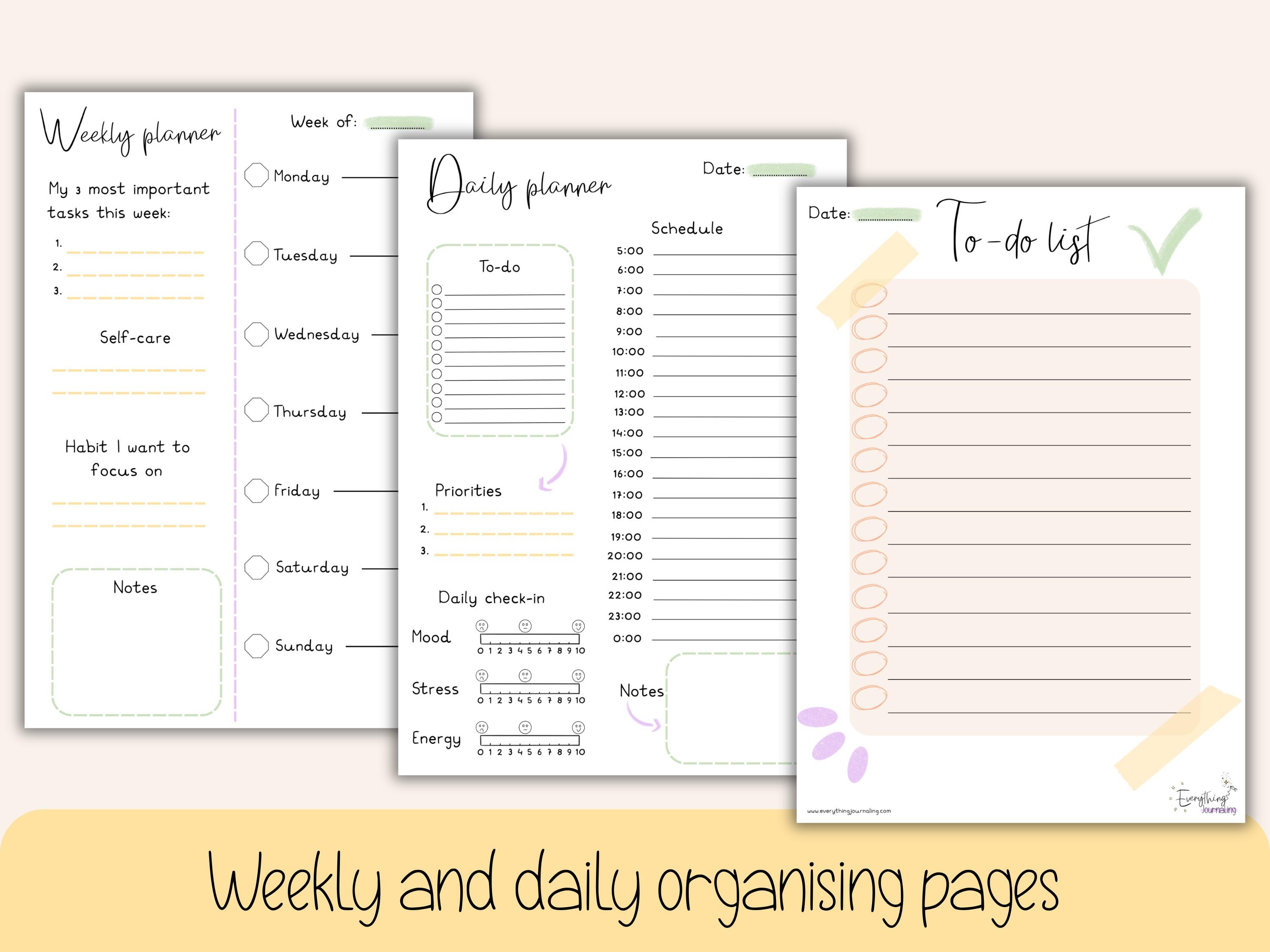 Brain Dump Planner Printable | ADHD Friendly Mental Clarity & Overwhelm ...