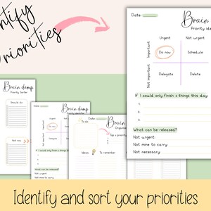 Brain Dump Planner Printable | ADHD Friendly Mental Clarity & Overwhelm ...