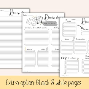 Brain Dump Planner Printable | ADHD Friendly Mental Clarity & Overwhelm ...