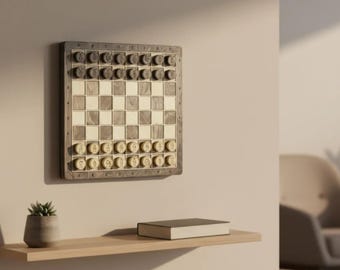 Magnetic Wooden Chess Set - Wall Mounted or Tabletop Design