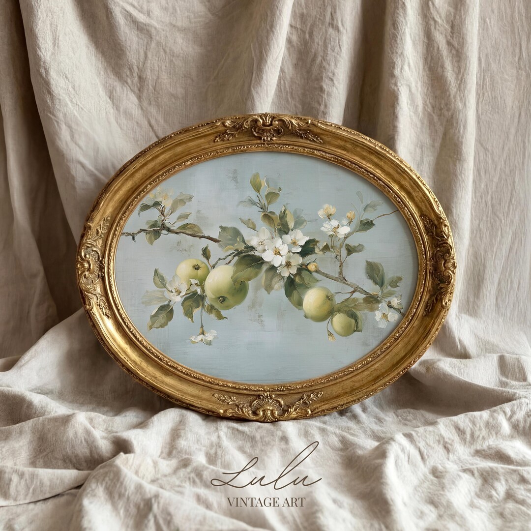 Vintage Apple Blossom Art | Botanical Still Life Print | Cottagecore ...