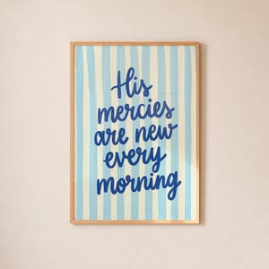 Kristet typografitryck | Hans nåd är ny varje morgon (digital nedladdning)