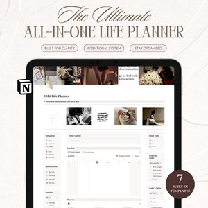 All-in-One Student Life Planner | Study, Wellness, Meal Planner, Habit Tracker, Budget & Productivity