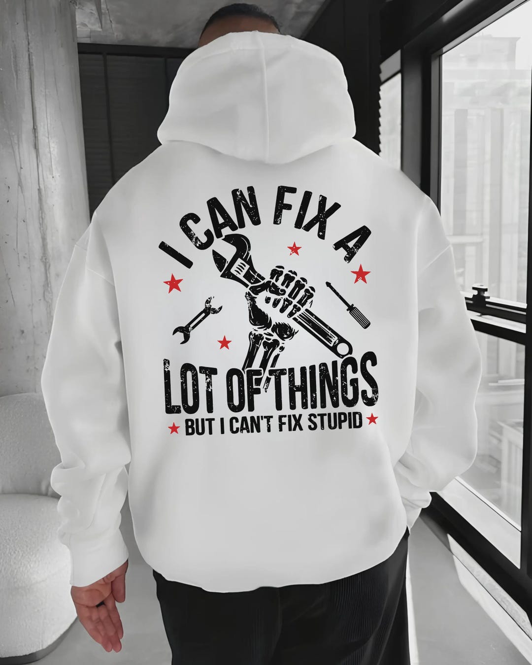 I Can Fix A Lot of Things Tshirt, Cant Fix Stupid Hoodie, Mechanic ...