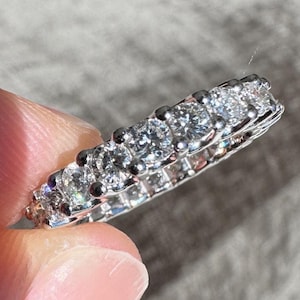 Beautiful Solid 14K White Gold 2.05 CTW Natural Diamond Eternity/Wedding Band