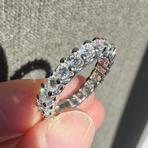 Beautiful Solid 14K White Gold 2.05 CTW Natural Diamond Eternity/Wedding Band