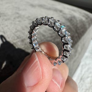 Beautiful Solid 14K White Gold 2.05 CTW Natural Diamond Eternity/Wedding Band