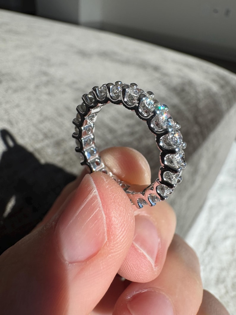 Beautiful Solid 14K White Gold 2.05 CTW Natural Diamond Eternity/Wedding Band