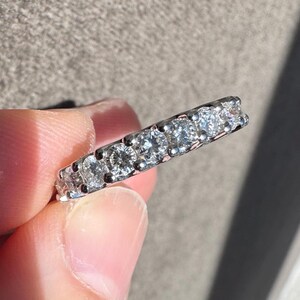 Beautiful Solid 14K White Gold 2.05 CTW Natural Diamond Eternity/Wedding Band