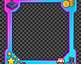 Animated Pixel Arcade Stream Overlay Package | Twitch OBS | Instant Download