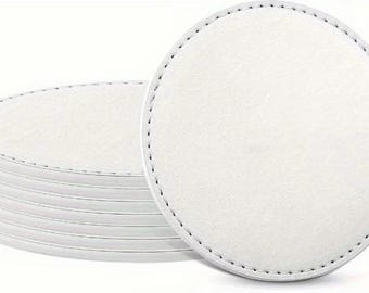Personalized coasters with names | Set of white coasters | Custom design