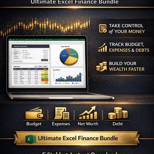 Complete Money Reset System | Financial Planning Bundle | Budget Debt Savings Tracker Excel Templates
