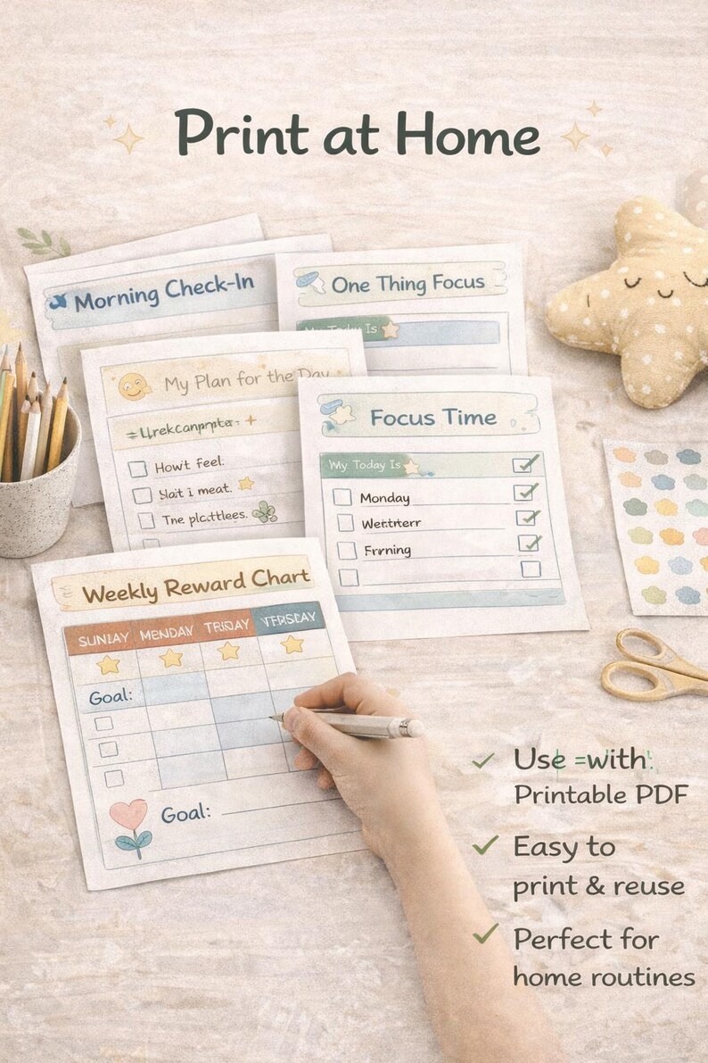2026 ADHD Planner | Kids & Adult Daily Focus | Digital Download | - Etsy