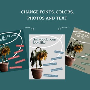 Therapist Instagram Templates, Mental Health Canva Posts, Psychology Social Media Kit bild 4