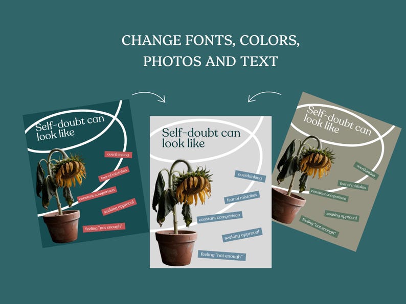 Therapist Instagram Templates, Mental Health Canva Posts, Psychology Social Media Kit bild 4