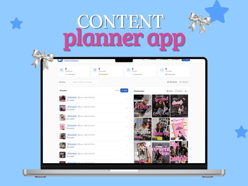 Pink Coach Instagram Templates, Editable Canva Posts, Stories and Captions bild 4