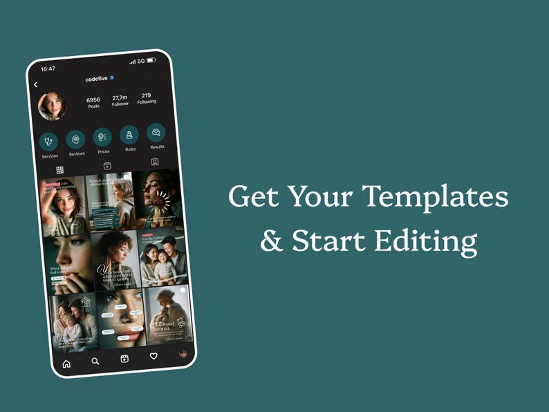 Therapist Instagram Templates, Mental Health Canva Posts, Psychology Social Media Kit bild 11