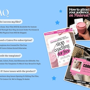 Pink Coach Instagram Templates, Editable Canva Posts, Stories and Captions bild 5