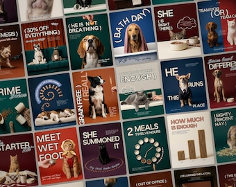 Pet Instagram Templates for Canva | Editable Social Media Posts (Digital Download)