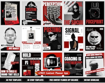Coaching Instagram templates for Canva Digital Marketer Instagram templates Business coach Instagram coach Personal brand Entrepreneur posts