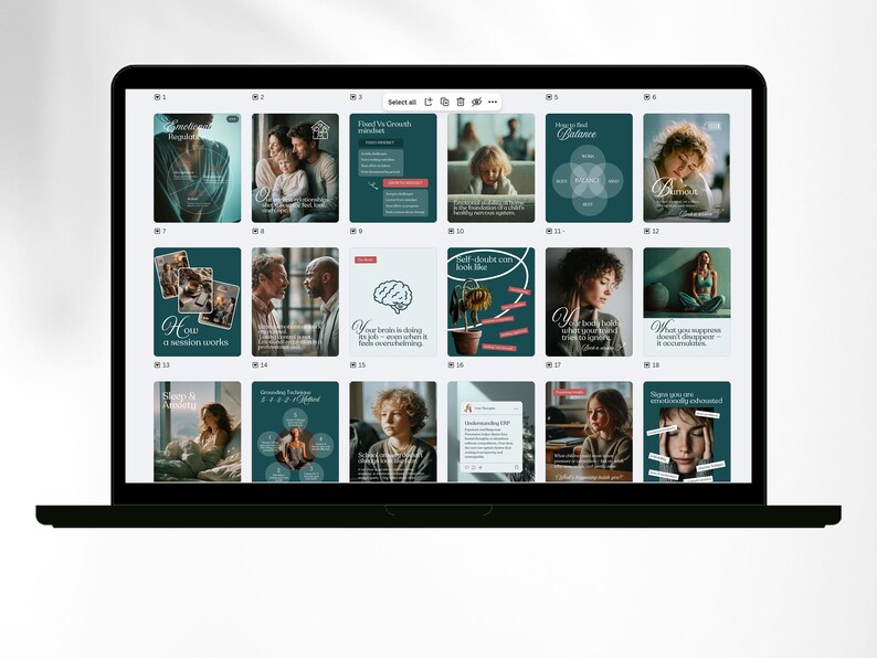 Therapist Instagram Templates, Mental Health Canva Posts, Psychology Social Media Kit bild 8