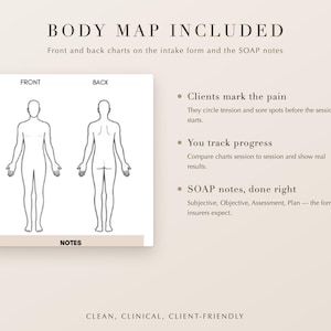 Massage Therapy Forms Bundle, Editable Canva Template, Client Intake, Consent, SOAP Notes, Printable A4 immagine 8