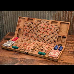 Folding Travel Sequence Board | Built-In Card & Chip Storage