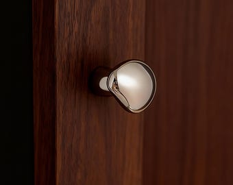 Silver Cabinet Knob - Brass Dresser Handle,  Furniture Knob Pulls
